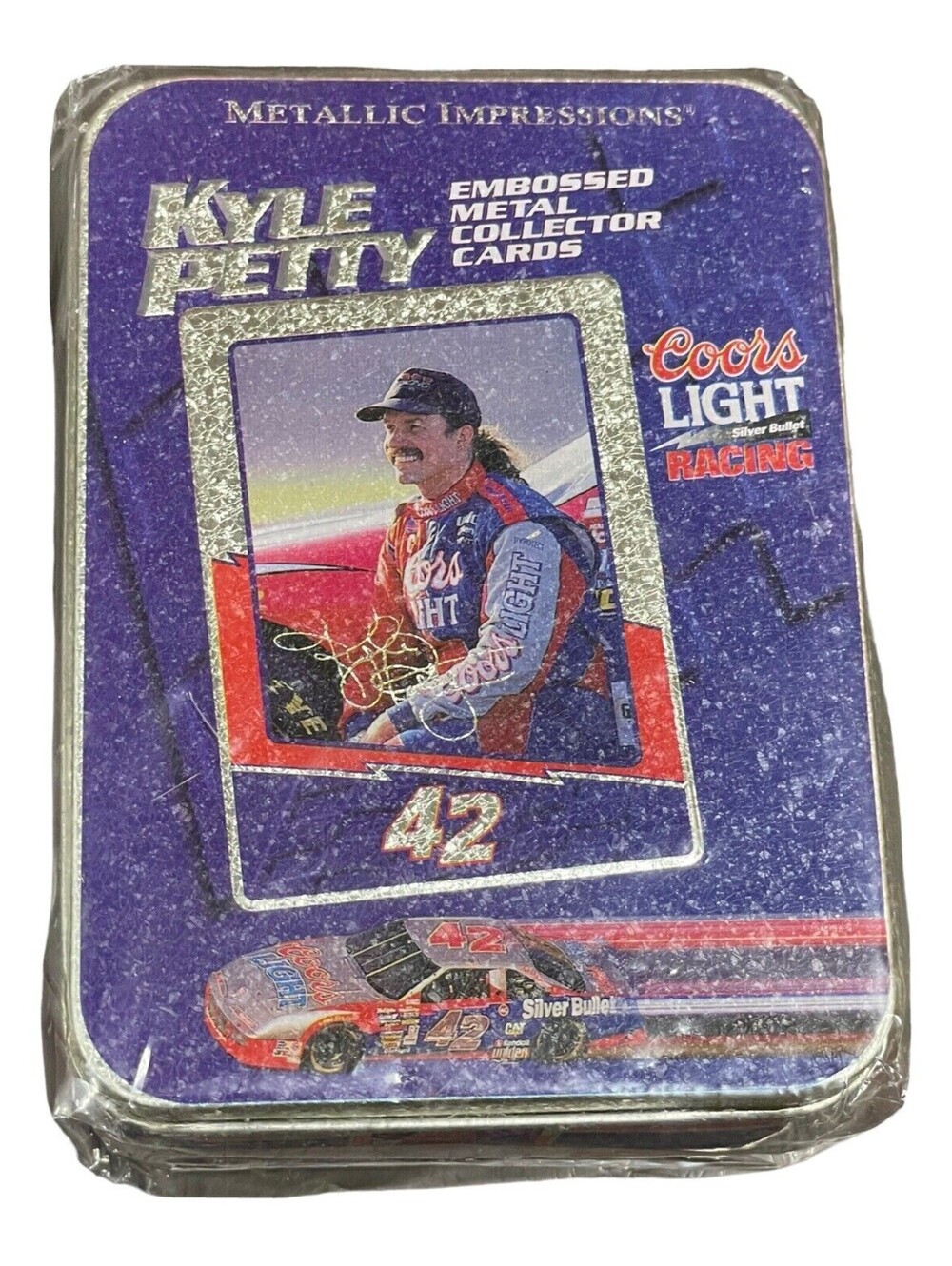 Kyle Petty Metallic Impressions Coors Light Racing Metal Card Set